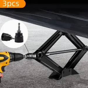 3pcs Car Jack Socket Wrench Set, Home Auto Repair Tool, Scissor Lift Jack Tire Replacement Wrench, Fast and Effortless