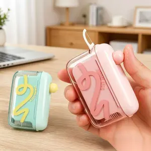 Automatic Pop-Up Storage Box – Portable Countertop Organizer, Refillable Dispenser for Floss Picks, Bathroom Travel Accessory, One-Button Press