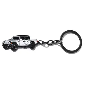 Jeep Gladiator Keychain for Jeep Rubicon Accessories JL Key Chain JKU 2024 2023 with Detailed Car Design