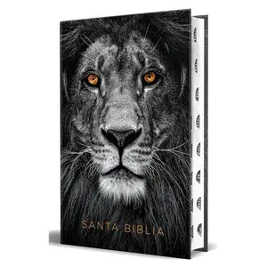 Biblia RVR 1960 letra grande tamaño manual, tapa dura León de Juda con índice / Spanish Bible RVR 1960 Handy Size Large Print Hardcover Lion of Judah with In (Spanish Edition)