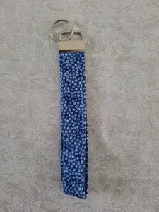 Blue and White Wristlet Keychain
