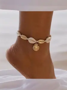 Bohemian Beach Sandal Bracelet Anklets - Simple and fashionable shell bracelet made by hand for ladies' footwear accessories