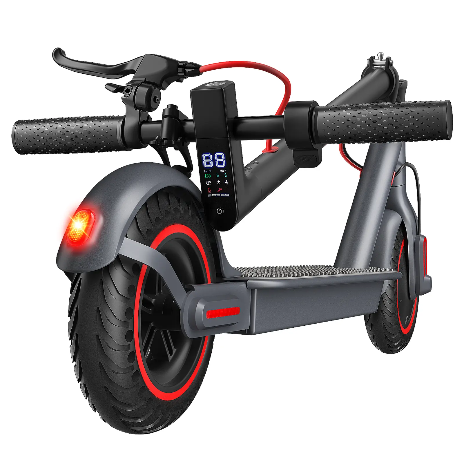 Electric Scooter-18 MPH Max Speed,12-16 Miles Long Rang,8.5'' Honeycomb Solid Tires,350W Motor,Adjustable Speed Foldable Commuter Scooter with Dual Braking System & APP Control  City & School Scooters