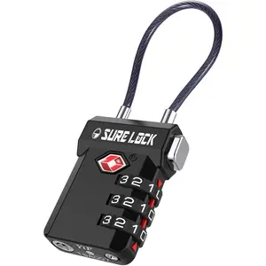 Approved 3-Digit Combination Luggage Locks – Open Alert Indicator, Re-settable Code with Zinc Alloy Body, Easy-Read Dials for Suitcase, Backpack, Gym Locker & Toolbox (Multiple Colors)