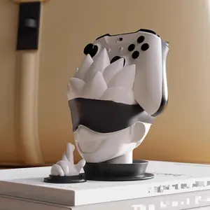 1pcs Blindfolded Big Statue Game Controller Stand and Gesture Ornament, Compatible with PS4/PS5, NS Pro Controller - Single Stand, Game Controller Display Base, Theme Decoration