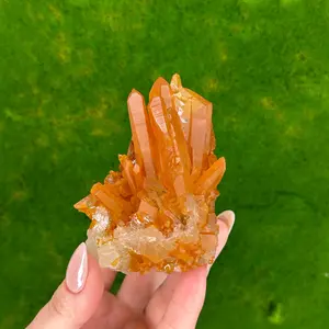 Tangerine Quartz Cluster from Corinto, Minas Gerais