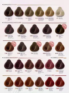 HidraColor Hair Coloring Dorados, Chocolates, Caobas. Cream Tinte Cabello Hair Dye 3.04 fl oz 90 mL Haircare