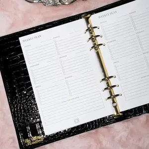 Weekly A5 Refill Sheets | Premium Planner Inserts for 6-Ring A5 Binders — 10 Sheets (20 Pages)