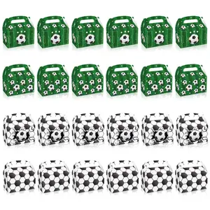 24PCS Soccer Party Treat Boxes Football Themed Gift for Kids Birthday
