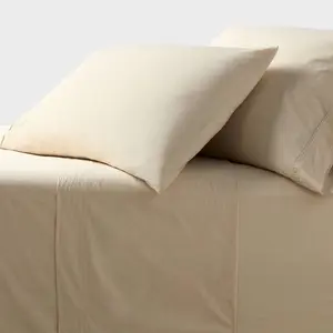 Queen Organic Percale Sheet Set Khaki Malange - Threshold