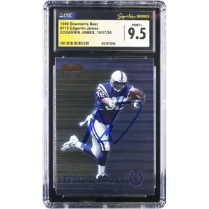 Edgerrin James Indianapolis Colts Autographed 1999 Topps Bowman's Best #115 CGC Authenticated Mint 9.5 Rookie Card - Fanatics Authentic Certified