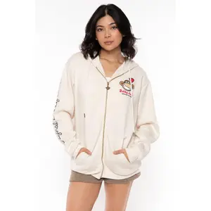 Looking Good - Bobby Jack Oversized Premium Zip Hoodie - Ivory