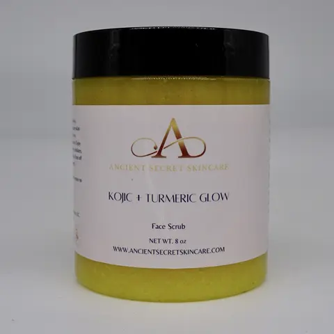 Kojic + Turmeric Glow Facial Scrub  Lemon Skincare Exfoliate Gentle Kojic Acid Moisturize Radiant Skin Repair Moisturizing