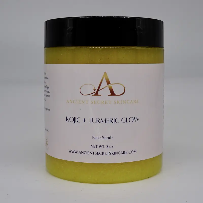 Kojic + Turmeric Glow Facial Scrub  Lemon Skincare Exfoliate Gentle Kojic Acid Moisturize Radiant Skin Repair Moisturizing