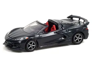 2020 Chevrolet Corvette C8 Stingray Conv. Gray Metallic (#3002) (Barrett Jackson) Scottsdale Series 7 Diecast 1:64 Model - Greenlight 37230F