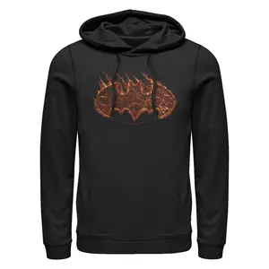 Men's Batman Torched Logo Pull Over Hoodie