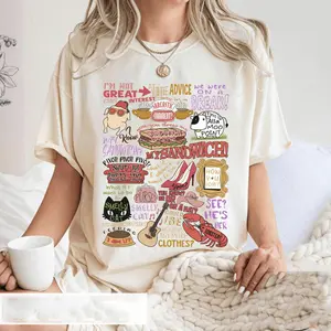 Friends Best Quotes Shirt, TV show Shirt, Thanksgiving Tee Gift For Him Her Cotton Top Streetwear