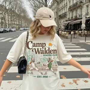 Camp Walden Fencing Club Shirt Comfort Colors, Summer Camp Tee, 90s Parent Trap Costume, Hallie Annie Parker Gift, Retro Movie Shirt, Graphic Streetwear T-shirt