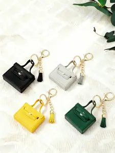 1pc Mini Pouch Keychain, PU Leather Coin Purse Accessory, Bags Accessories, Pendant Decoration for Bag, For Women's Wallets & Bags ,Ideal Gift for Family,Memorial Gift Birthday Gift Anniversary Gift Valentine's Day, Birthday's Gift, Keychain Attachment