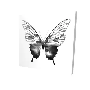 360 Stand 8x8 in. High-Def Black Butterfly Sketch Nature Photo Print - Artistic Decorative Wall Art, Insect Decoration for Home Decor Supplies, Decorative Artwork