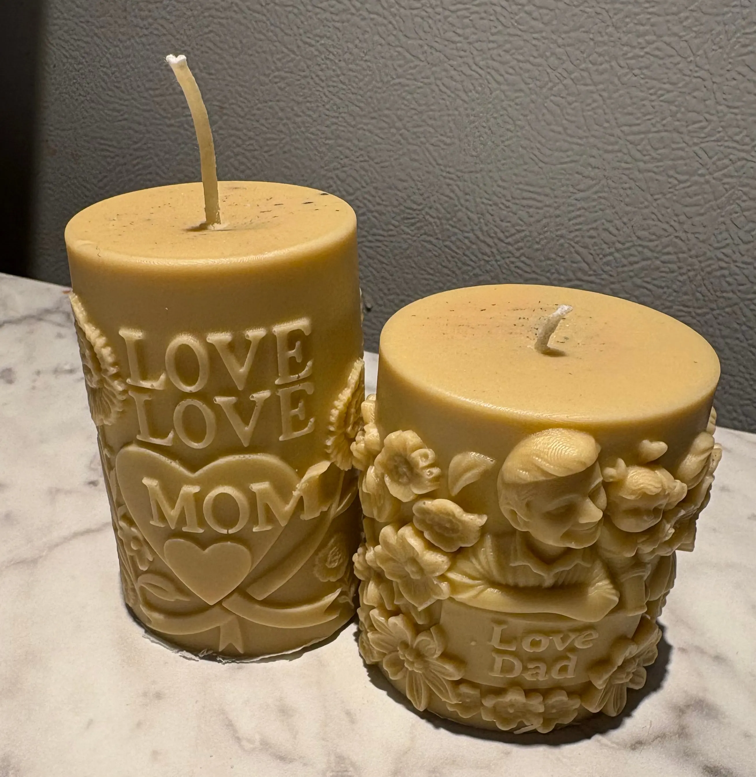 Yojawill Organic Artisanal Mom-Dad Soy Wax Candles Set, Hand-Poured Highly Scented Aroma Candles for Home Decor, Mother's Day Gift, Highly Scented Candles