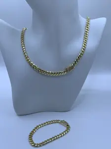 GOLD CUBANK LINK SET CHAIN