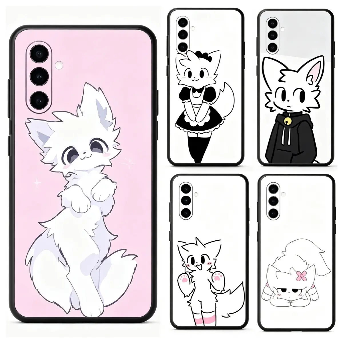 C-Cute Boykisser F-Furry Phone Case for iPhone 17, 16, 15, 14, 13, 12, 11 Pro Air Plus ProMax and Samsung S26-S20 Ultra Plus FE shock-absorbing phone cases, fashionable gift.