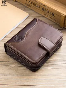 Men's Business Minimalist Leather Short Wallet,  Casual Trendy Bifold Wallet with Multiple Card Slots, Simple Style for Daily Use As Gift for Men, Fashionable Card Holder, Cardholder, Card Slots Pocket