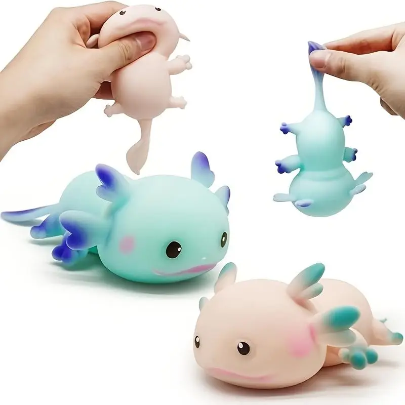 Axolotl Unicorn Squishy Toys, Stress Relief & Sensory Fidgets for Adults, Unisex Gift for Christmas & Festivals, No Batteries Needed