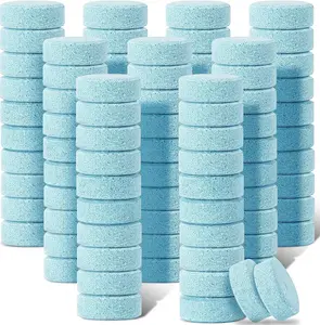 100 Pcs Car Windshield Washer Tablets Cleaning Washer Fluid Tablets Glass Concentrated Cleaner Windshield Wiper Fluid Solid Effervescent Remove Auto Glass Stains Clear Car Vision