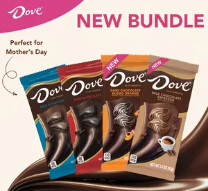 Dove Chocolate Variety Large Bars Gift Bundle 4 Pack - Mother's Day