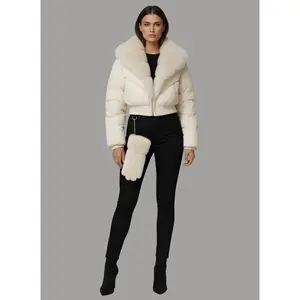 Arezzo Cropped Puffer Jacket and Glove Set