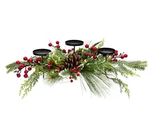 Northlight 28" Christmas Pillar Candle Holder with Pine Cones
