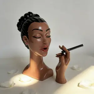 1pc Head Incense Burner Black Woman, Incense Holder Black Women, Face Head Scents Room Waterfall Decor, Cool Stuff for Your Room, Home Decor Gifts, for Fragrance Incense