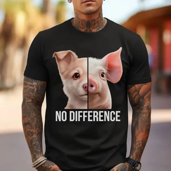 Vegan T-shirt Unisex Animal Activist No Difference Tshirt