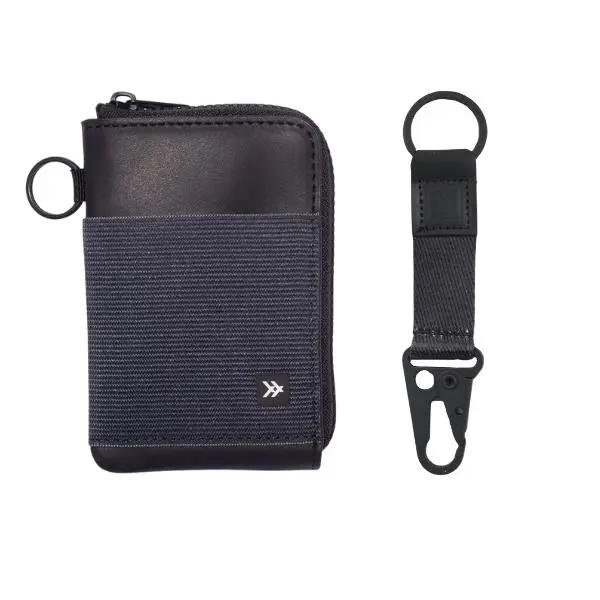 Thread Wallets Women's Minimalist Leather Zipper Pouch Wallet + Keychain Clip Bundle, Everyday Carry Accessory for Luggage & Bags Thread Wallets Women's Minimalist Leather Zipper Pouch Wallet + Keychain Clip Bundle, Everyday Carry Accessory for Luggage & Bags