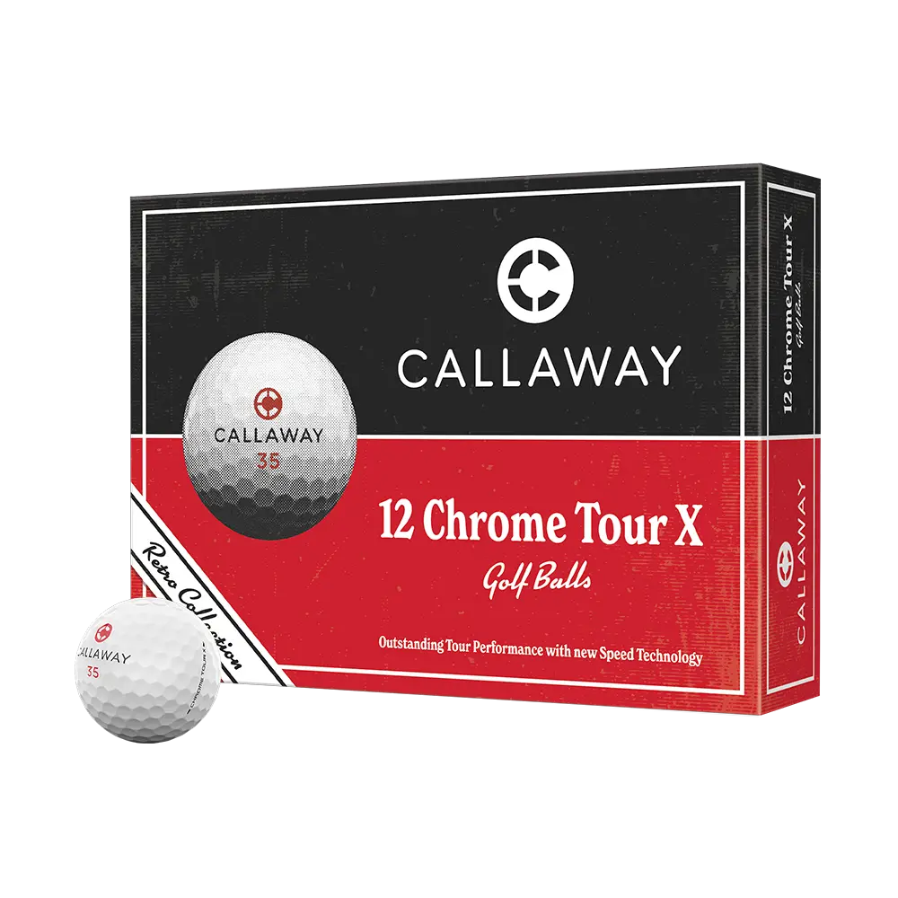 Callaway Golf Chrome Tour X Retro Golf Balls in White