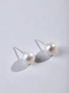 Pearl stud earrings, pearls 7mm-7.5mm S925 silver earrings