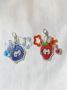 Strawberry and Blueberry Keychains, Cute Fruit Design, Perfect Gift for Friends & Family, Durable Material, Ideal for Everyday Use, Keychain for Bags