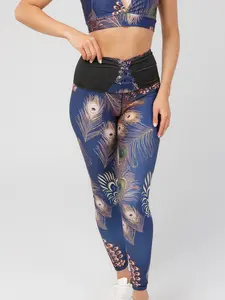 Pro-Fit High Fashion Printed, Shaping, High Waist Breathable, Stretch, Tummy Control Sportswear/Womenswear/Leggings T189203  Polyester Bottom Spandex