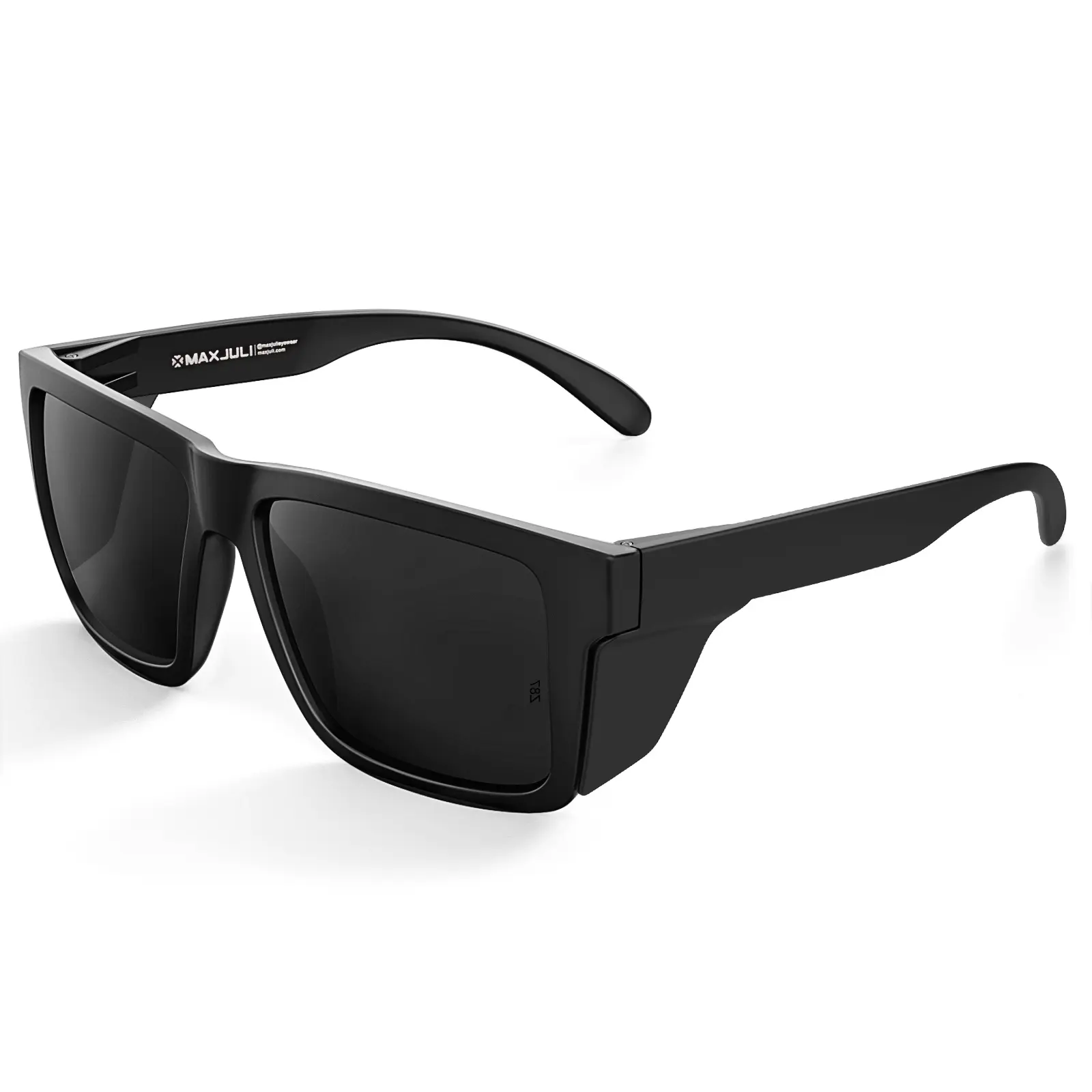 MAXJULI Unisex XXL Full Rim PC Sunglass Frames - Jumbo Men's, Large-Shaped for Wide Heads with TR90 Ultralight Z87 UV400 UV-Protection Lenses & Side Shields (8228S), Jumbo Men's Sunglasses, Large-Shaped Men's Sunglasses