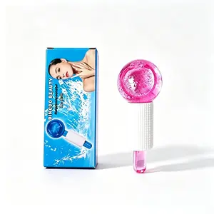 Ice Globes for Facial Cooling, Facial Roller Ice Massager for Face and Neck, Depuffing Skin Care Tools for Daily Beauty Routine, Cold Facial Massager for Eye Puffiness and Pore Tightening
