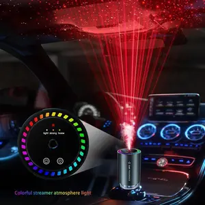 Smart Car Air Freshener, Car Fragrance, New Car Scent, Car Deodorizer, Rechargeable Car Aroma Diffuser with Starry Sky Light, Adjustable 3 Concentration Car Scent Diffuser, Car Interior Accessories, Car Accessory