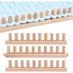 46" Beechwood Chunky Blanket Loom Kit - Size Hand Loom for DIY Throw Chunky Yarn Scarves Rugs, No Needles Required, Blanket Loom Gift for Beginners Starter