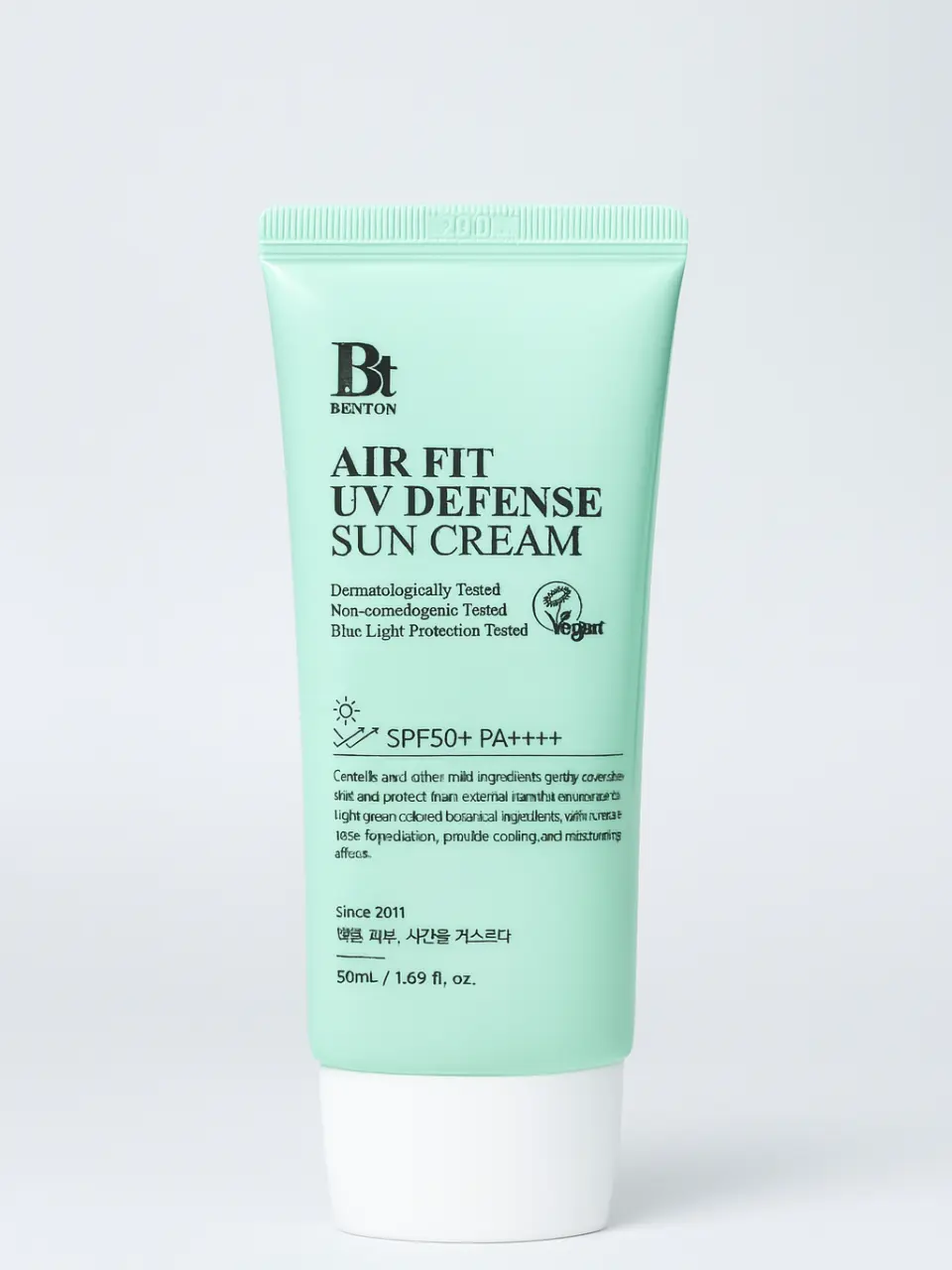 Benton Air Fit UV Defense SPF50+ PA++++ Vegan Korean Face Sunscreen 50ml Dermatologically Tested Non-Crosmetically Tested Blue Light Protection Trusted