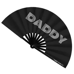 Daddy Fan – Bold Bamboo Folding Festival Fan for Pride & Drag Celebrations