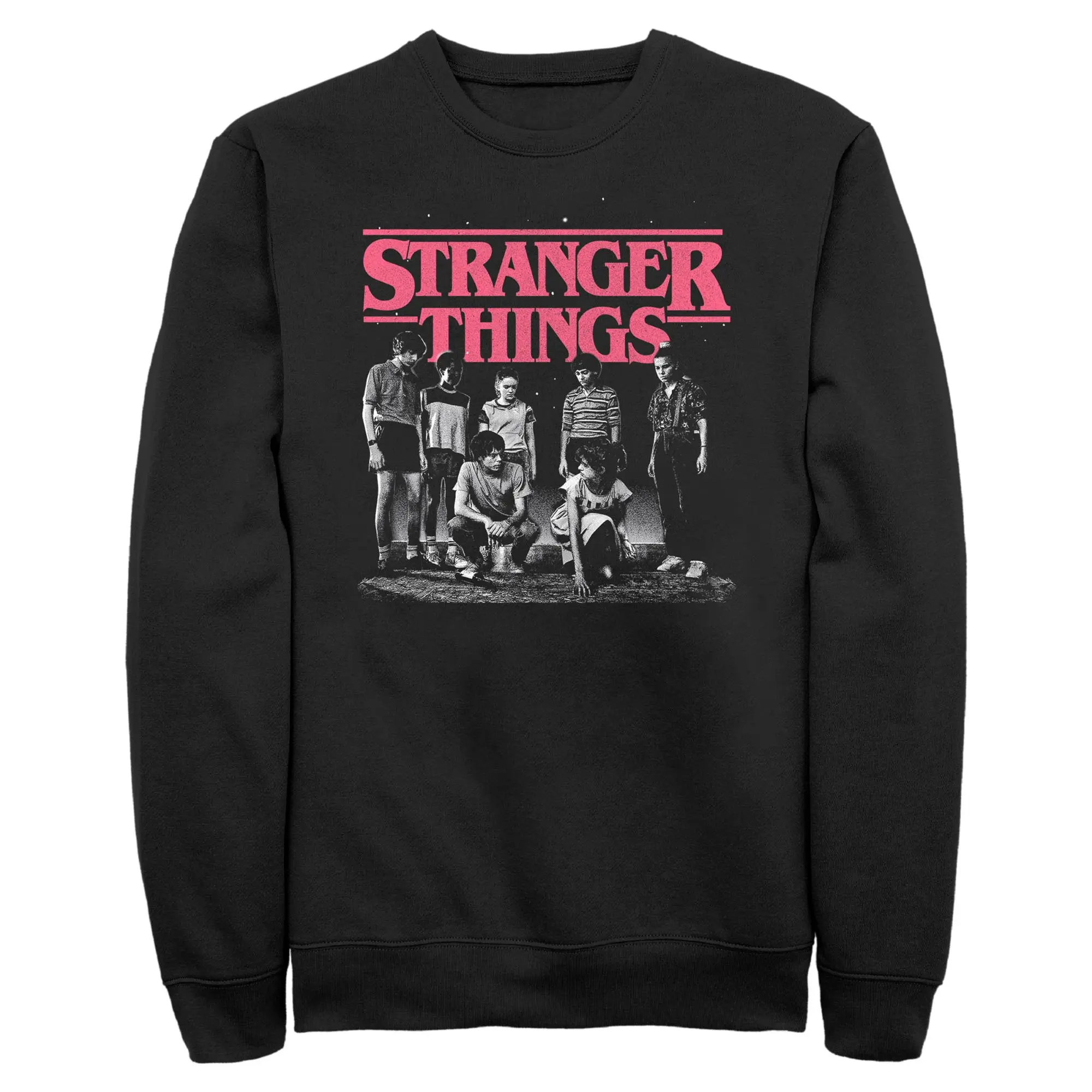 Stranger Things Title Logo Faded Mens Sweatshirt, Top, Apparel, Menswear, Graphic, Stylish, Casual, Long Sleeve