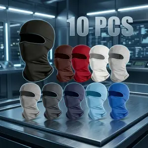 10pcs Unisex Balaclava Mask - Sun-Shading, Anti-Ultraviolet, Sunburn Prevention, Breathable, Cooling Neck Gaiter for Men's Accessories, Motorcycle, Cycling,summerwins