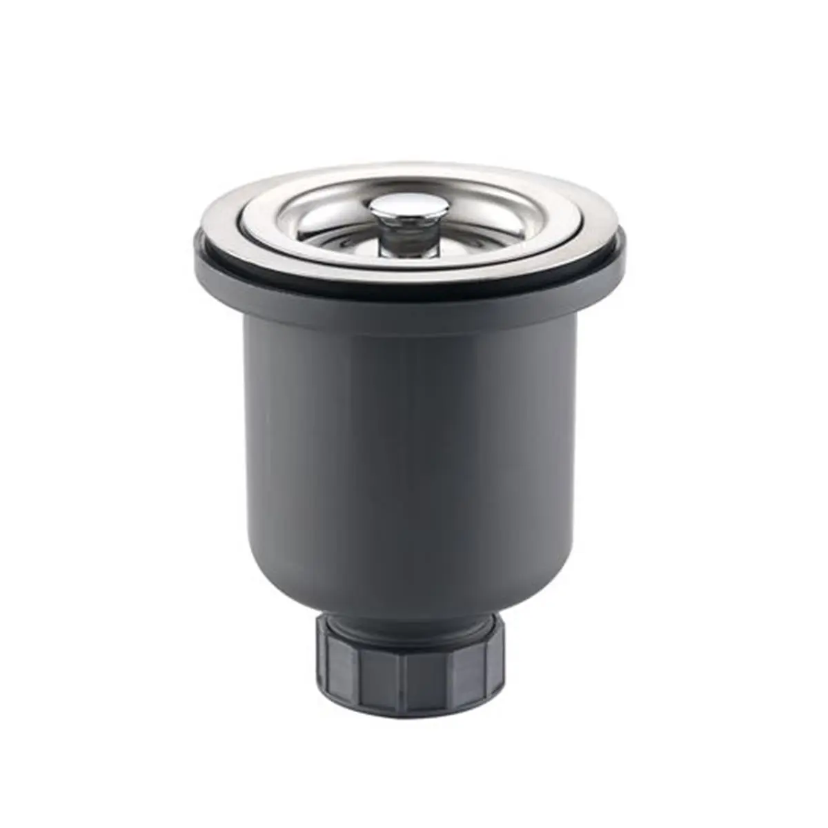 Kraus Stainless Steel Basket Strainer, 1.75 in. Diameter, 3.15 in. Inner Size, 4.5 in. Tailpiece Length, 4.5" Outer Size, 5.75 in. Height - Kitchen Sink Water Filtration Fixture, 4.5 In. Outer Size, Prevents Food And Debris From Clogging Drainpipe