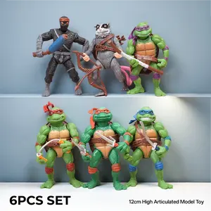 Classic TMNT Action Figures - Leonardo Raphael Donatello - Movie Anime Kids Toy Doll Replica Model Gift Ornaments